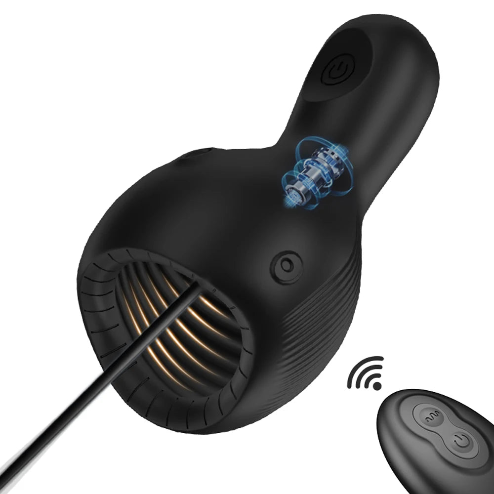 Penis Vibrator, männlicher Masturbator, Harnröhren-Dilatoren, 10-Vibrations-Männer-Stroker, Penistrainer, Eichelstimulator, Sexspielzeug für Erwachsene