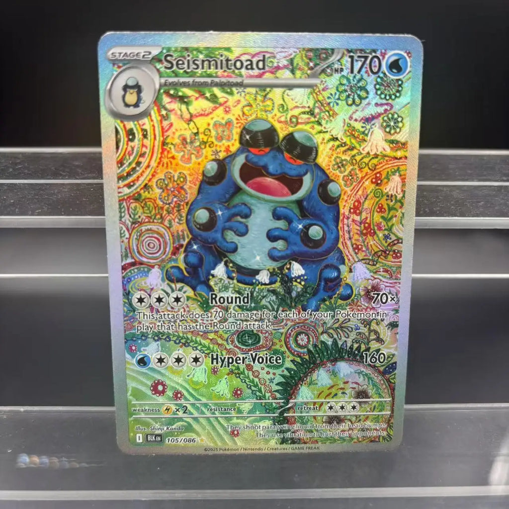DIY PTCG Sammelkarten Zekrom Reshiram ex Victini Seismitoad Selbstgemachte Einzelkarte Klassisches Spiel Anime Karte Geschenk Spielzeug