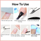 UR SUGAR 3tlg. Künstliche Nägel Set mit 420Stk. matten Soft Gel Tips Solid Glue Gel Entferner Schnelles Nagelverlängerungs-Kit Nagelpflege Starter-Set