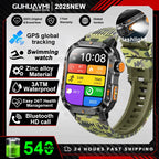 2025Neue GPS Smartwatch für Xiaomi IOS Militärkompass Taschenlampe Smartwatch Herren 10ATM Wasserdicht 100+Sportmodi BT Anruf Uhr