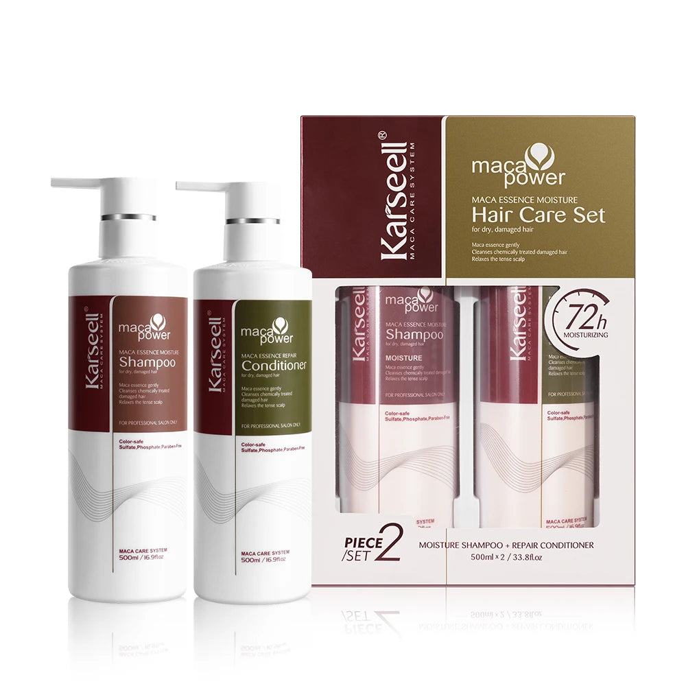 Karseell Kollagen Haarkur, Reparatur-Spülung, Shampoo und Conditioner für trockenes, strapaziertes Haar, alle Haartypen, Haarpflege-Geschenk
