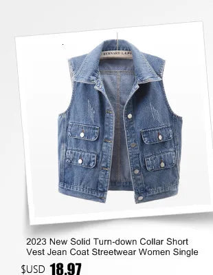 Mode Jeansweste Damen Cropped Frühling Sommer Ärmellose Tops Kurze Jacken Weste Top Oberbekleidung Jeans Cowboy Female