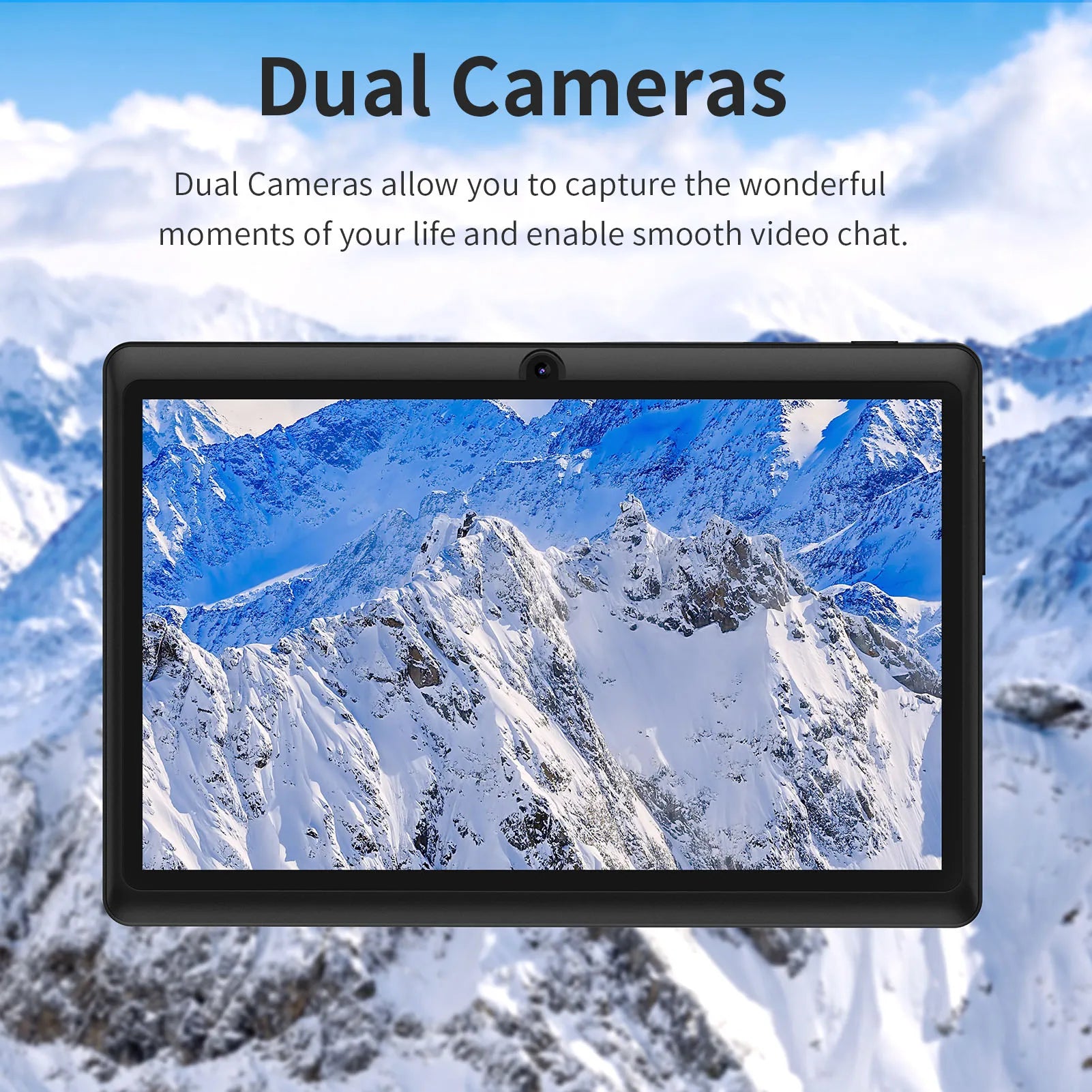 Pritom 7 Zoll Tablet PC, Android 13 Quad-Core, 4 GB (2+2 GB virtuell) RAM 32 GB ROM, WiFi, Dual-Kamera, USB C, mit Ledertasche