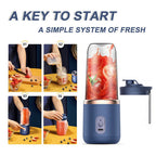 400ml Mini-Mixer 6 Klingen, tragbarer Smoothie Maker mit 21000 U/min, USB wiederaufladbar, multifunktionaler Entsafterbecher für Milchshakes