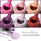 MTSSII 12tlg. Gellack-Set Nude Rosa Rot Glitzer Semi Permanent Soak Off UV Gel Nagellack Maniküre Kit Nagelzubehör DIY