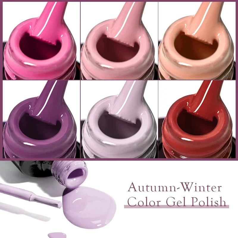 MTSSII 12tlg. Gellack-Set Nude Rosa Rot Glitzer Semi Permanent Soak Off UV Gel Nagellack Maniküre Kit Nagelzubehör DIY