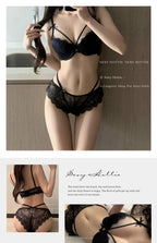 YUQI Verführerisches japanisches Lolita-Dessous-Set Süßer Tee Mousse BH & Höschen Spitze Strumpfhalter Kostenloser Versand Braut Valentinstag