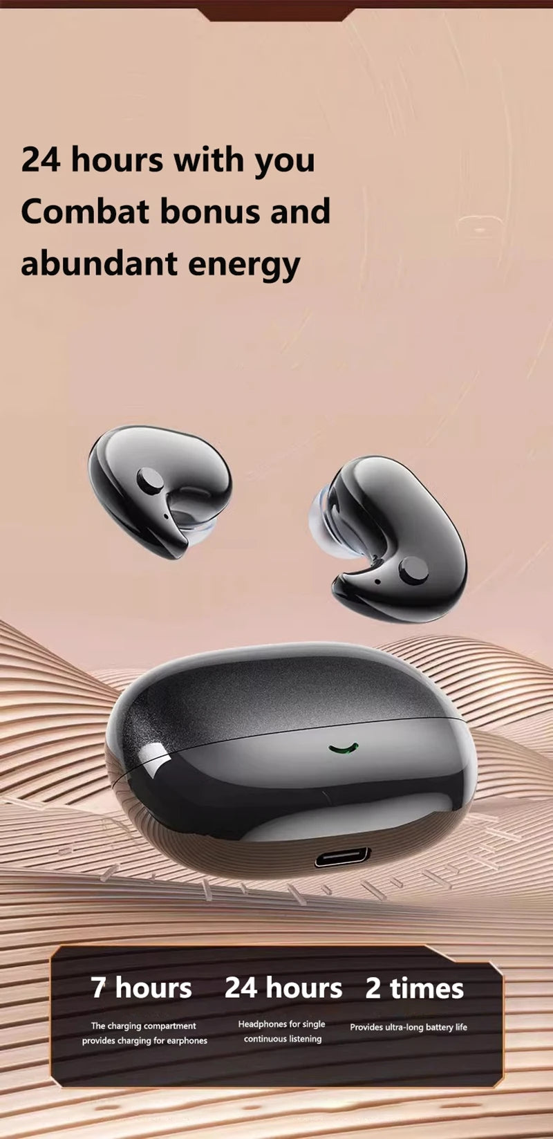 Oneplus Schlaf-Kopfhörer Kabellose Bluetooth-Ohrhörer Semi-In-Ear Mini Hochwertiger Klang Lange Akkulaufzeit Büro Reisen