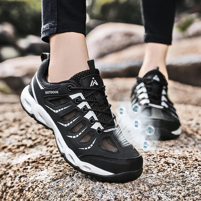 Summer Mens Trekking Shoes Hiking Shoes Women Trail Running Shoes Outdoor Sneakers Upstrem Aqua Water Shoes Hike Anti-Skid Grip
