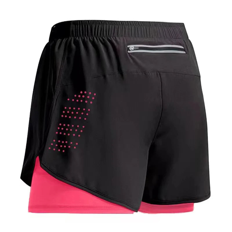 Neue Herren Laufshorts Gym Sportshorts 2 in 1 Schnelltrocknende Workout Trainings Gym Fitness Jogging Short Pants Sommer Herren Shorts