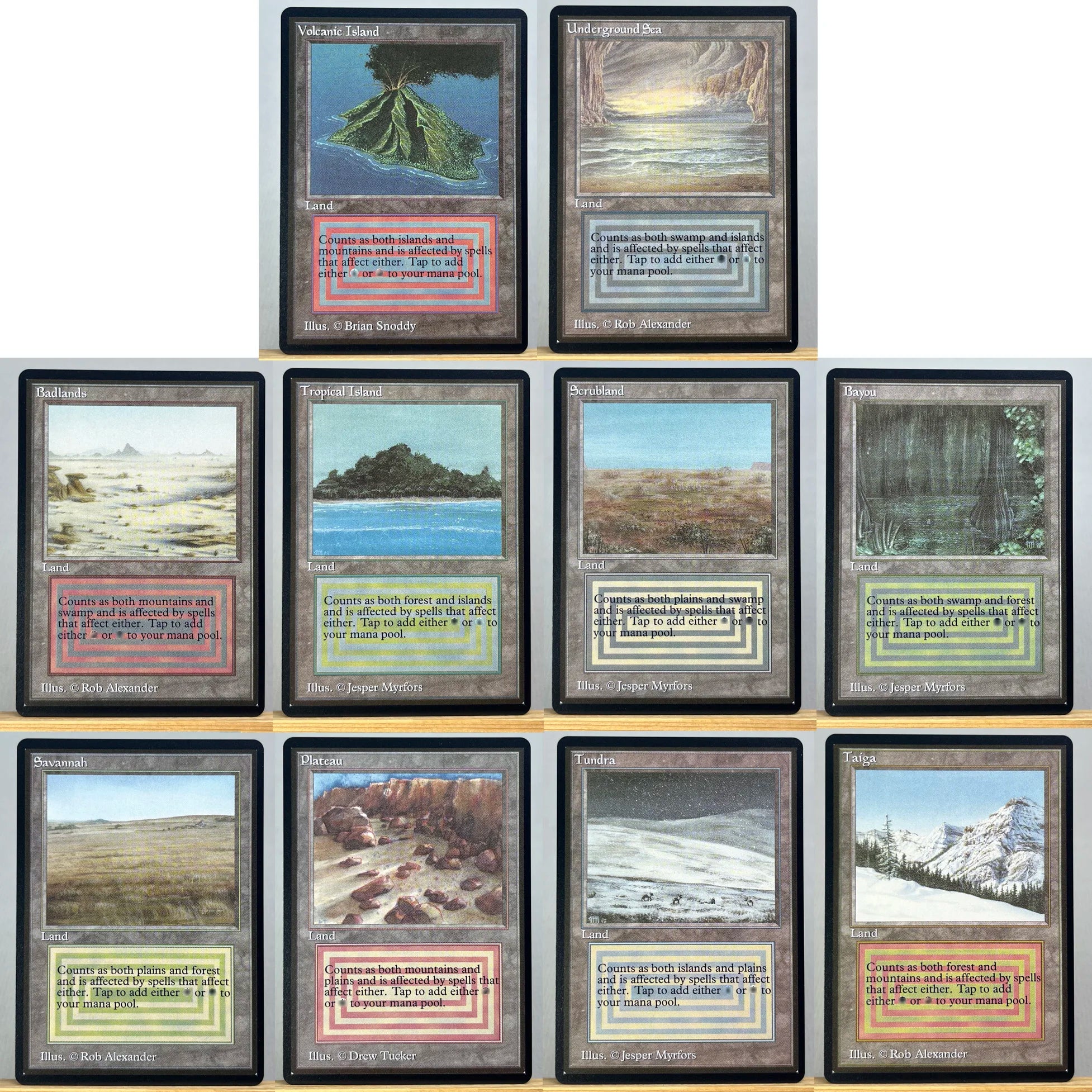 unbegrenzt Revised MIX2/002 Tcg Dual Lands unbegrenzt Proxy Magickarten Tundra Savanne Heimspiel Revised Untergrund Gathering