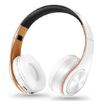 Herren Geschenk Gold Wireless Kopfhörer Bluetooth Kopfhörer Stereo Headset Spiel mit eingebautem Mikrofon, universell für Android und iOS