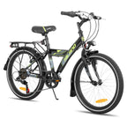 Hiland 20/24 Zoll Kinder Mountainbike für Jungen und Mädchen von 6-10 Jahren mit Shimano 6-Gang Schaltung