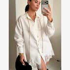 Damen Anzug mit Revers, langen Ärmeln, chic, einreihig, weites Bein, lange Hose, Sets 2026, lässiges, lockeres Outfit für den Alltag