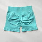 Impact Shorts 4.5" Nahtlos, hochelastisch, niedrig gerippter Bund, dezenter Po-Kontur-Shorts, Fitness Workout Yoga Gym Shorts