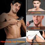 MAXGROOM Manscape Körperhaartrimmer 4 in 1 IPX6 Wasserdicht Intimbereich & Leistengegend Rasierer Elektrisches Pflegeset für Männer Nasen- & Barttrimmer