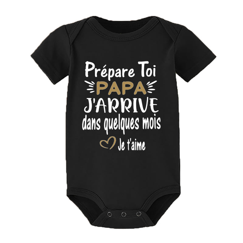 Mach dich bereit, Papa, ich komme in ein paar Monaten – Ankündigung, schwanger, Baby-Bodysuit, Junge, Mädchen, Kleinkind-Strampler, Babyparty-Geschenk