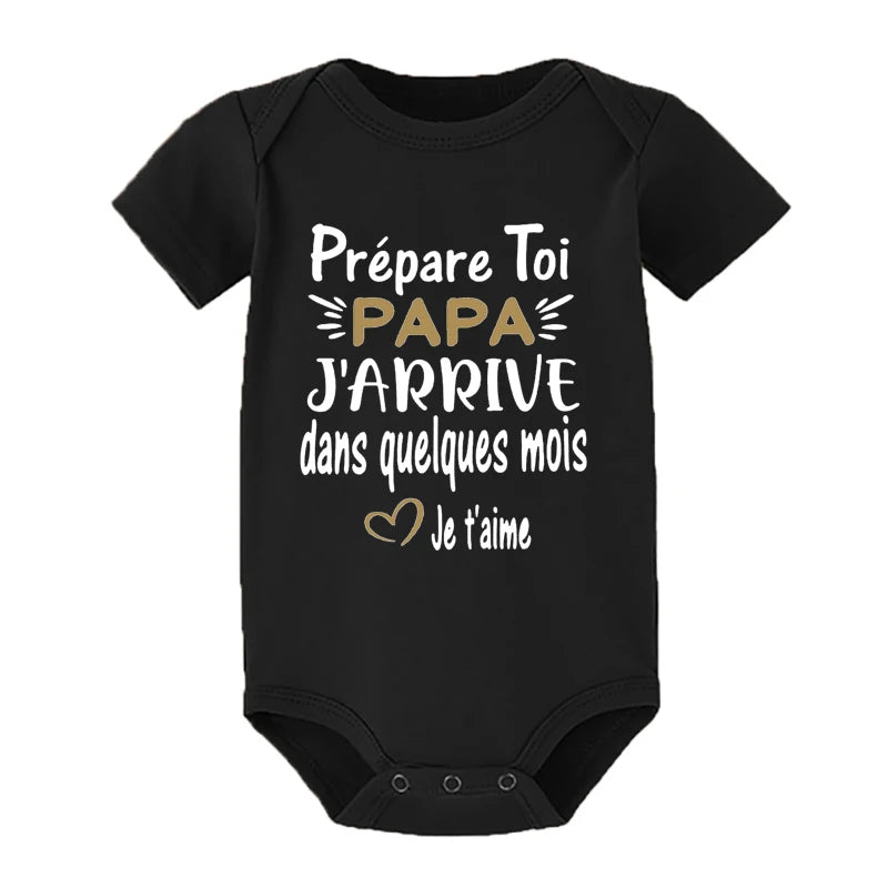 Mach dich bereit, Papa, ich komme in ein paar Monaten – Ankündigung, schwanger, Baby-Bodysuit, Junge, Mädchen, Kleinkind-Strampler, Babyparty-Geschenk