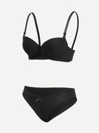 Hochwertiges sexy Dessous-Set für Damen aus Spitze mit Schnürung und Bügel-Push-up, 2-teiliges Set für den täglichen Gebrauch, Unterwäsche-Set A2127
