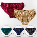 Damen 100% Maulbeerseide seidiger Slip Mode Spitze Brief Große Größe Bequeme Atmungsaktive Einfarbige Dessous Nahtlose Unterwäsche