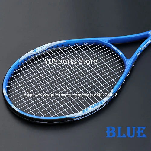 Hochwertiger Tennisschläger aus Carbon-Aluminiumlegierung, besaitet, für Erwachsene, 4-1/4 Zoll Griffstärke, inklusive Schlägertasche, für Herren und Damen