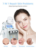 7-in-1 Wasser-Sauerstoff-Bläschen-Maschine professionelles Hydra Wasser Dermabrasions-Schönheitsgerät Gesichts-Spa-Hautpflege Hautreinigung