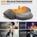 Elektrisches Nackenmassagegerät, Nackenkissen, Heiße Kompresse, Nackenstreckung, Heizung, Vibration, Nacken-Schultermassagekissen, Rückenstreckung