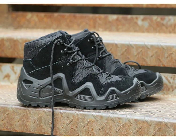Herren Freizeit Jagd Stiefeletten Outdoor Taktische Wanderschuhe Herren Stiefel Jagd Arbeitsstiefel für Motorradschuhe Militärstiefel