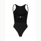 Push Up 2025 Sexy Damen Einteiler Badeanzug Weibliche Bademode Neckholder Biquini Gürtel Monokini Schwimmanzug Badeanzug Strandmode