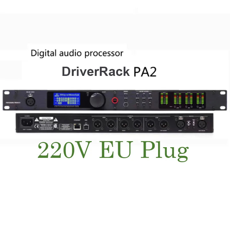 DriveRack PA2 2 Eingänge 6 Ausgänge Digitaler Audio-Prozessor Original Software Professionelles Audio-Equipment Lautsprechersystem
