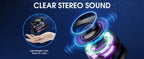 VIKEFON Tragbarer Mini Bluetooth Lautsprecher G200 RGB-Beleuchtung Magnetischer Lautsprecher BT5.3 Mini Sound Box 7 Stunden Wiedergabe Handyhalter