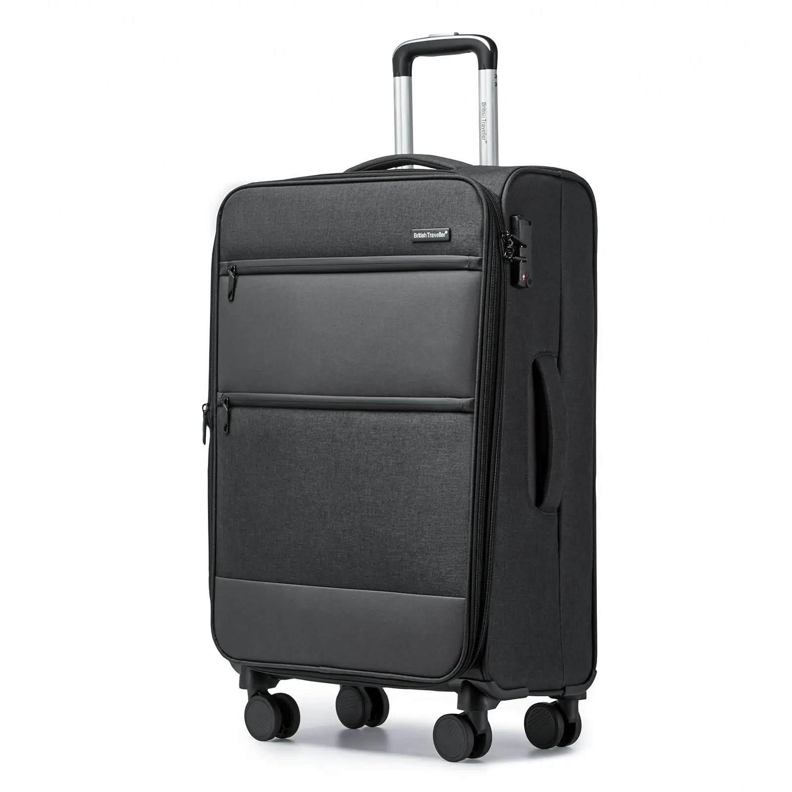 British Traveller Cargo Case 53.5x40x21cm Lightweight hand luggage 4 Rolls TSA Lock Soft Luggage fabric Main image
