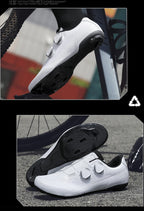Speed Cycling Sneaker Herren Rennradschuhe Cleat-Schuhe SPD-Schuhe Fahrrad Flat Pedal Schuhe Herren Outdoor-Schuhe Weiß