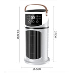 Tragbarer Klimaanlagen-Tischventilator, Sprühbefeuchter, Luftkühlungsventilator, Zeitschaltung, zirkulierender Wind, leiser elektrischer Ventilator für Zuhause und Büro