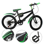 20 Zoll Mountainbike 7 Gänge, Verstellbarer Sattel Kinderfahrrad mit Schutzblechen und Flaschenhalter für Jungen und Mädchen 8-13 Jahre