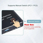 KVM Switch 4K 60Hz Umschalter USB 3.0 Hub Dockingstation Splitter Dock 2 Computer Tastatur Maus Drucker PC Zubehör teilen