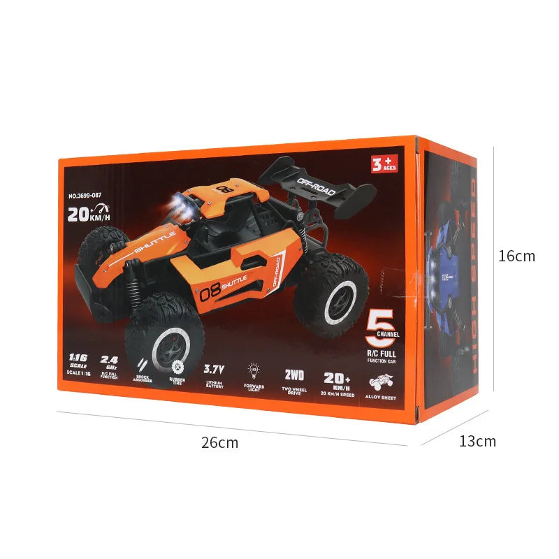 Oike RC-Car 1:16 Modell mit LED-Lichtern Funkferngesteuertes Offroad-Kletterfahrzeug Outdoor-Autos Drift-Rennspielzeug Jungen Geschenke
