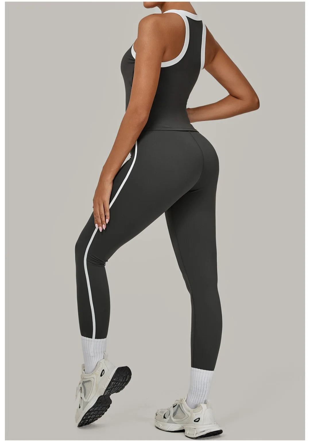 2PCS Damen Yoga-Set Hohe Taille Peach Hip Herausnehmbare Polsterung Sport-BH Hose Fitnessanzug Laufen Workout Gym Leggings Yoga-Set
