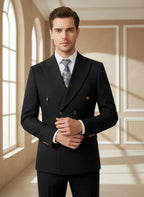 ST Cassy Dunkelblau Eleganter Herrenanzug 2-teiliges Set Moderne Hochzeitsanzüge für Herren Stilvoller Business-Büroanzug