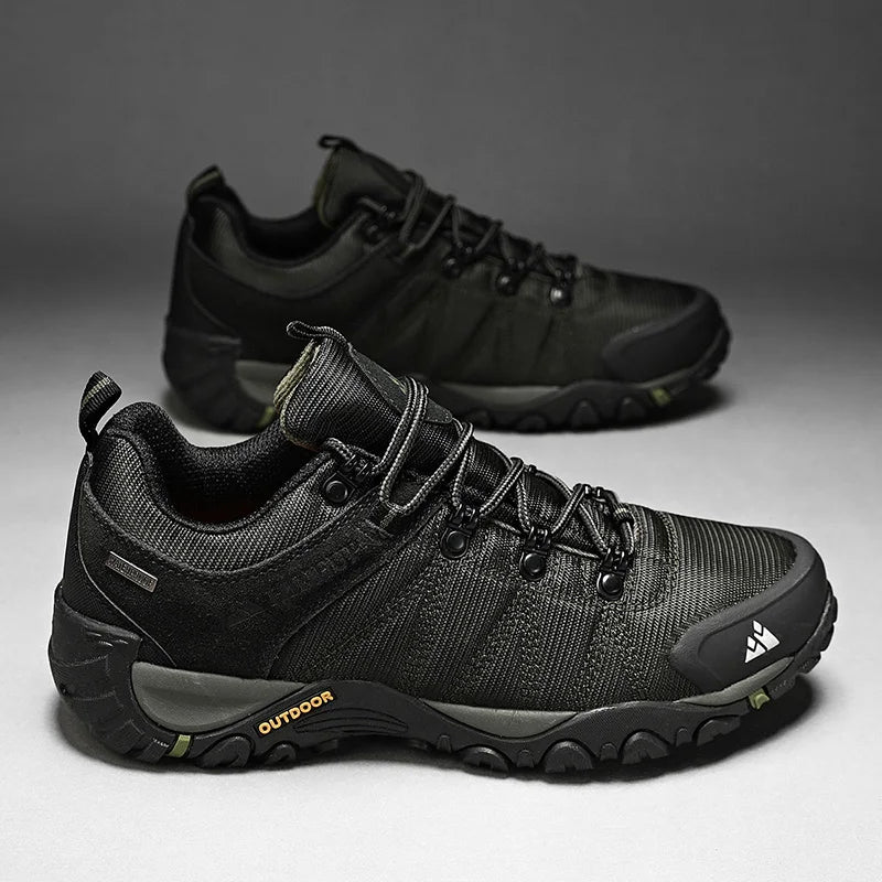 HIKEUP Rutschfeste Herren Wanderschuhe Atmungsaktive Outdoor Abriebfeste Spritzwassergeschützte Kletterschuhe Herren Sneaker Tourismus Bergschuhe