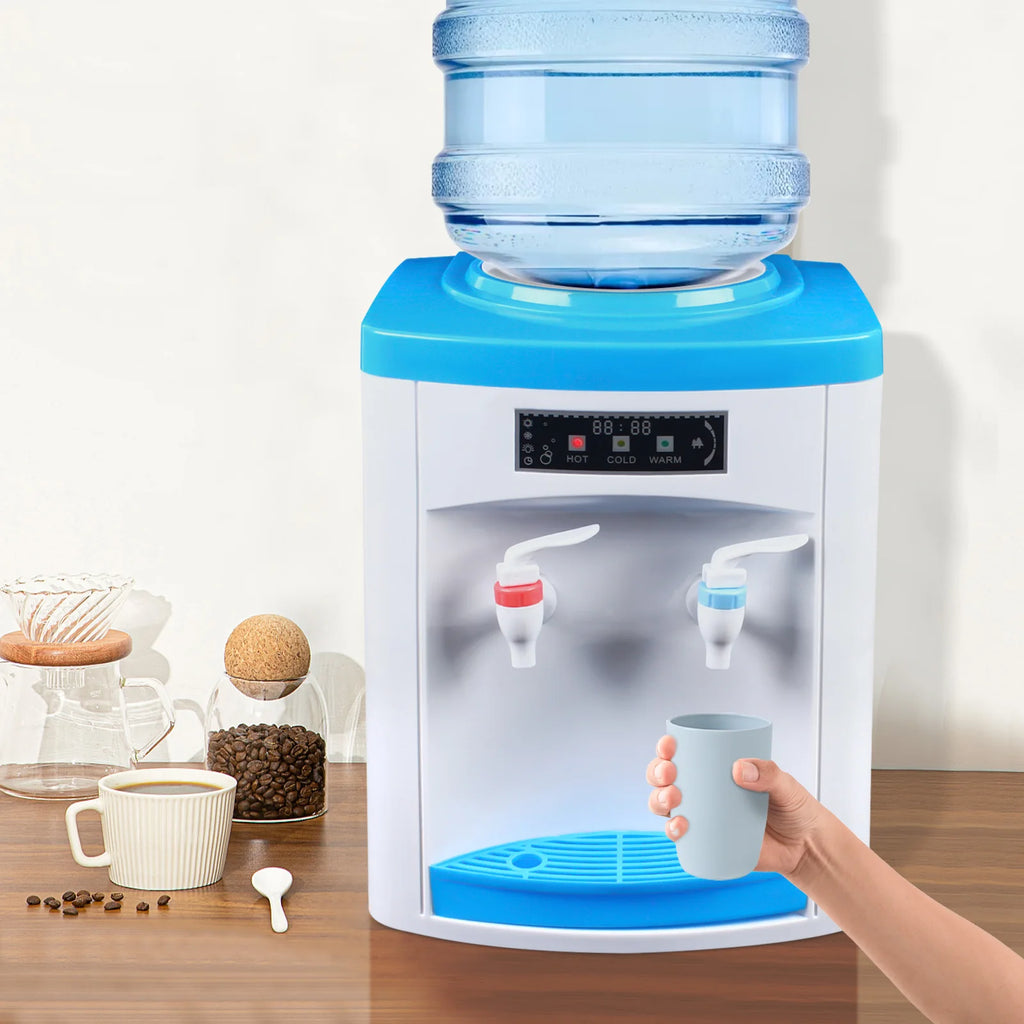 Kompakter Heiß- und Kaltwasserspender, energiesparender Tisch-Wasserspender aus Edelstahl, Mini-Trinkstation für Büro und Zuhause