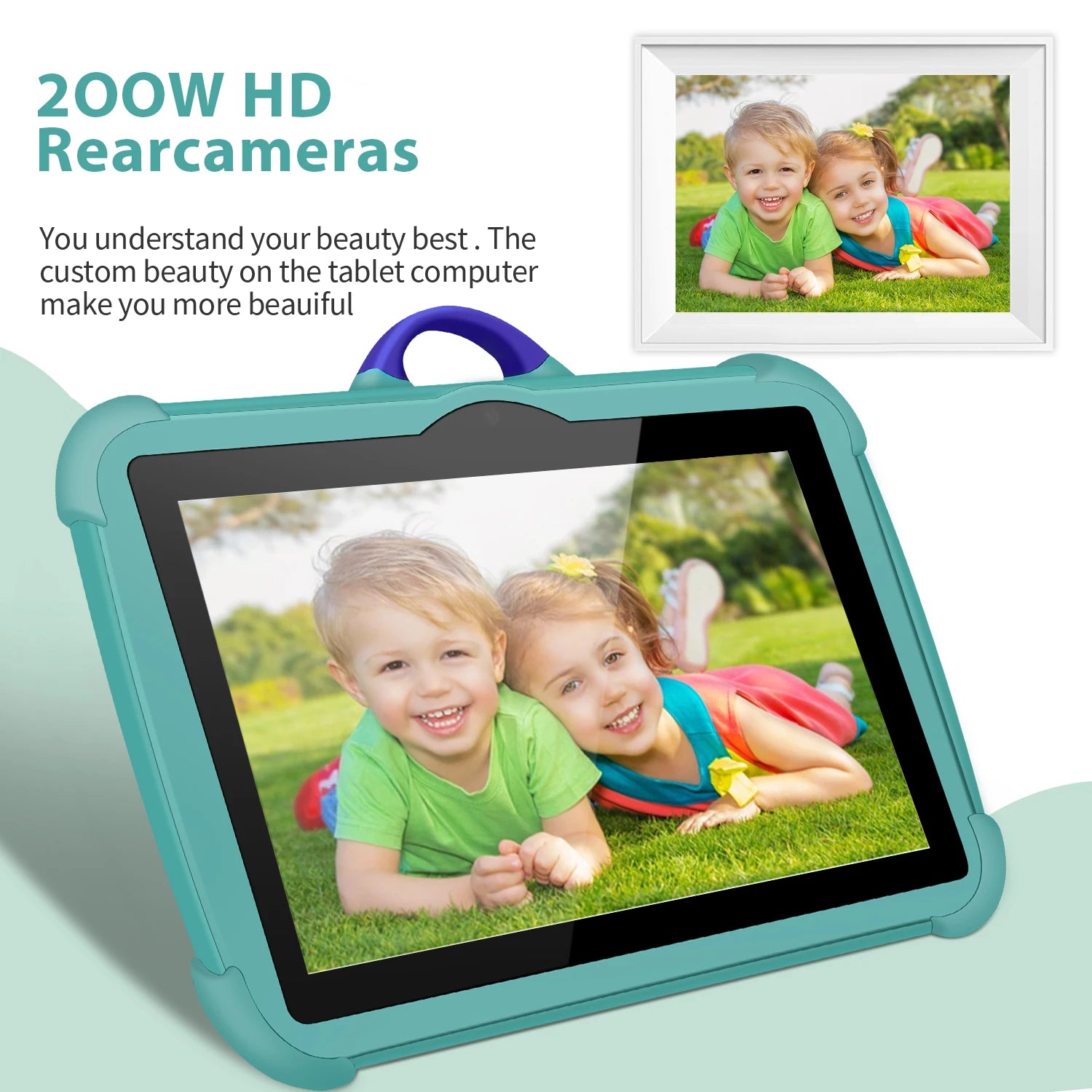 7 Zoll Kinder Tablet PC mit Android 13 Quad Core 4GB RAM 64GB ROM Lernspielzeug für Kinder Beliebter Günstiger Einfacher Design