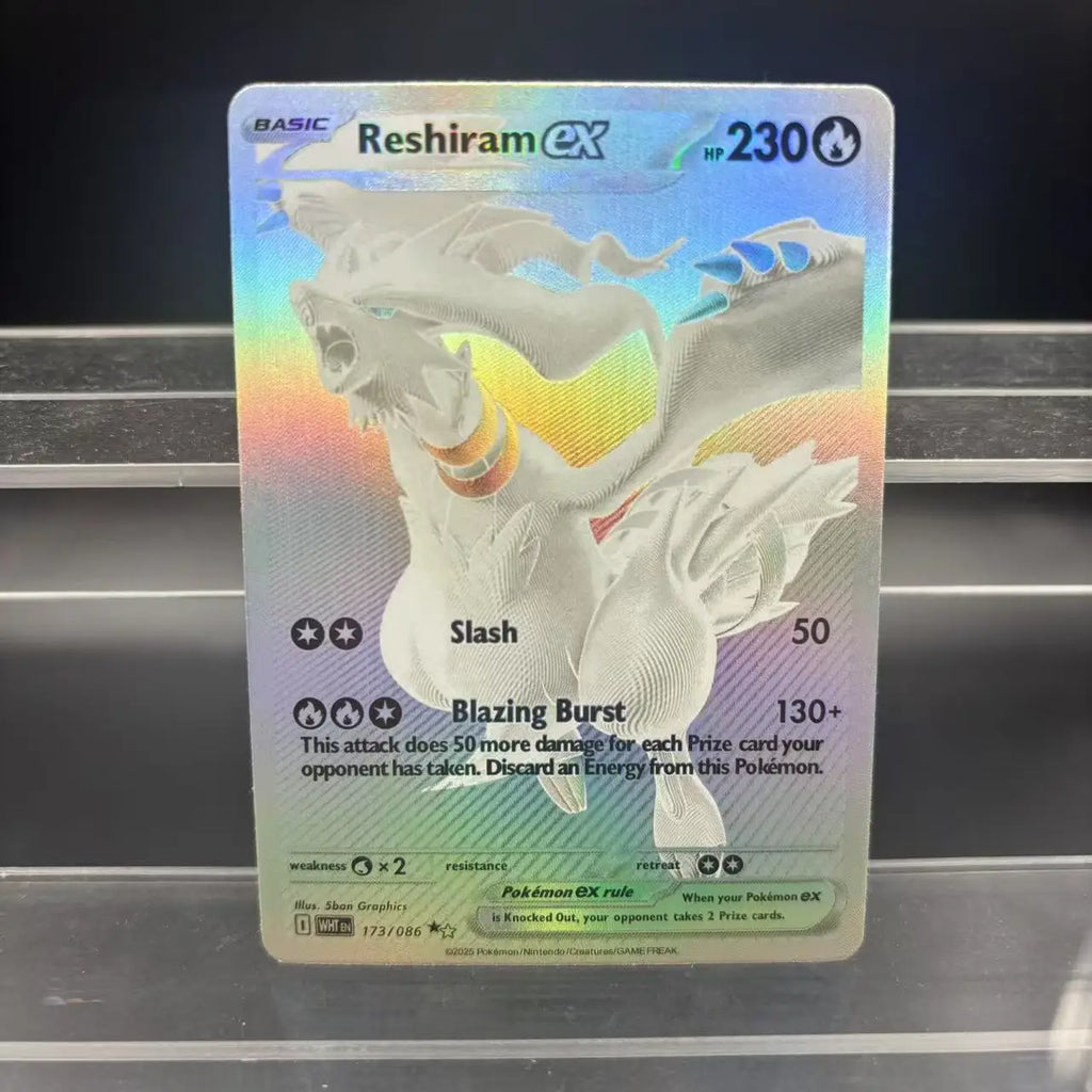 DIY PTCG Sammelkarten Zekrom Reshiram ex Victini Seismitoad Selbstgemachte Einzelkarte Klassisches Spiel Anime Karte Geschenk Spielzeug