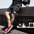 Sommer-Sport-Shorts, atmungsaktiv, Mesh, Herren, Kordelzug, elastische Hose, Lauftraining, Outdoor, Fitness, Jogging, gerade
