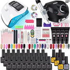 Nagellack-Set Acryl-Nagelset Poly-Nagelgel-Set mit Nagellampe Nagelverlängerung Glitter-Gel UV-Aufbaugel Maniküre-Werkzeugset