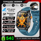 2025Neue GPS Smartwatch für Xiaomi IOS Militärkompass Taschenlampe Smartwatch Herren 10ATM Wasserdicht 100+Sportmodi BT Anruf Uhr