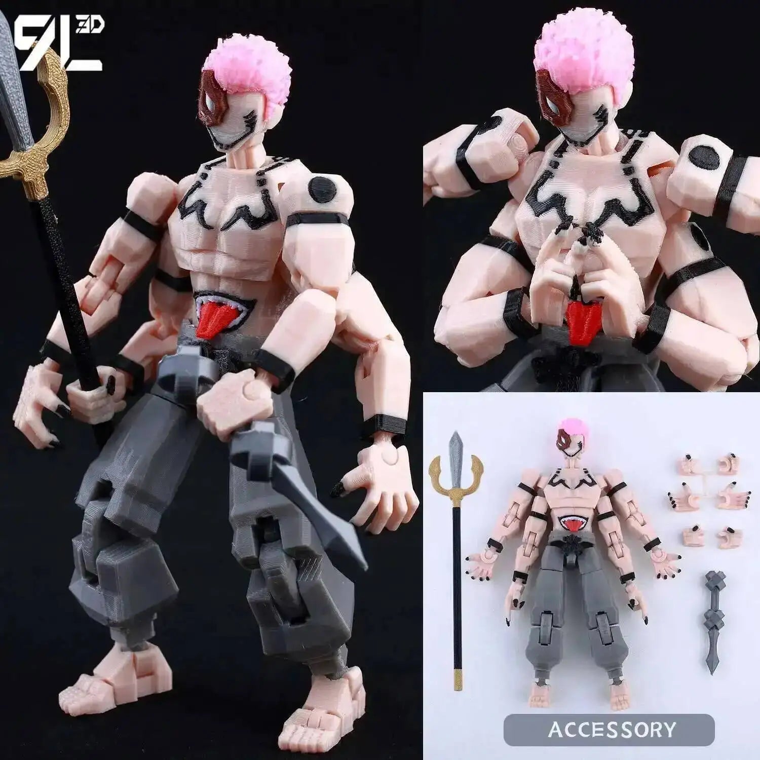 9L3D Lucky13 Gojo Sukuna Jujutsu Fushiguro Toji Gojo Satoru Actionfigur Dummy13 T13 Mehrgelenkige Sammlerstücke Titan13