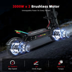 Neuer HALO KNIGHT T107Pro Smart E-Scooter für Erwachsene, großes Display, 60V 38.4Ah Akku, 3000W Dualmotor, 95KM/H Leistungsstarker Elektroroller