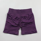 Impact Shorts 4.5" Nahtlos, hochelastisch, niedrig gerippter Bund, dezenter Po-Kontur-Shorts, Fitness Workout Yoga Gym Shorts