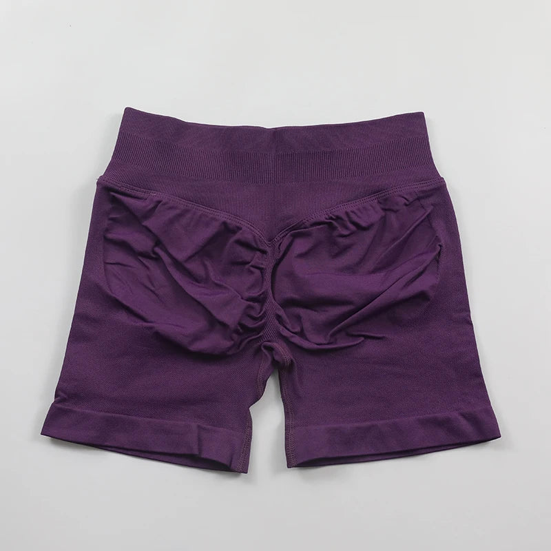 Impact Shorts 4.5" Nahtlos, hochelastisch, niedrig gerippter Bund, dezenter Po-Kontur-Shorts, Fitness Workout Yoga Gym Shorts